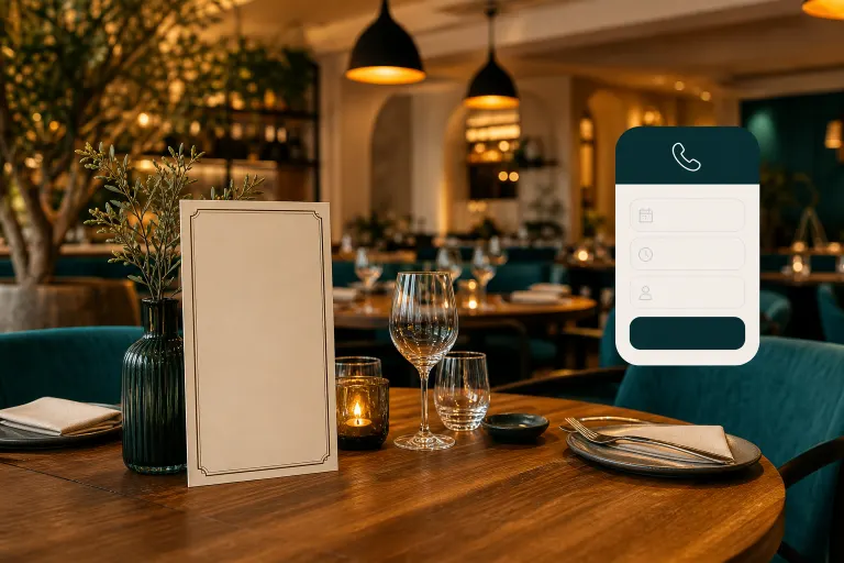 Scenariu demonstrativ de landing page pentru restaurant
